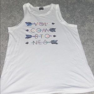 Volcom White tank top size L